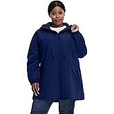 HHE Women's Plus Size Lightweight Windproof Jacket, Water-Resistant Windbreaker Jacket with Hood for Traveling, Hiking, Daily