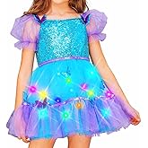 EARENT Light Up Tutu Neon Outfits New Year Eve Celebration Outfits Christmas Dress
