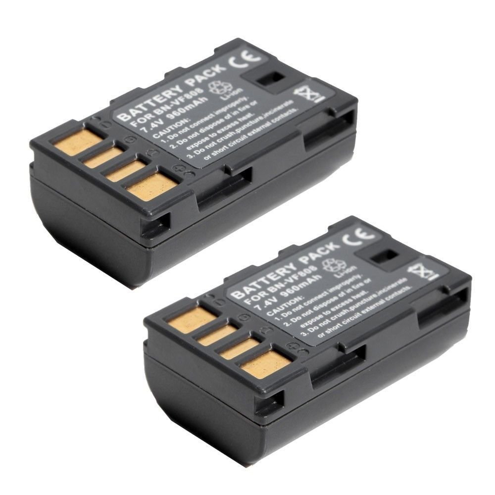 2X Masione 7.4V 960mAh Replacement BNVF808 Battery for JVC BNVF808U
