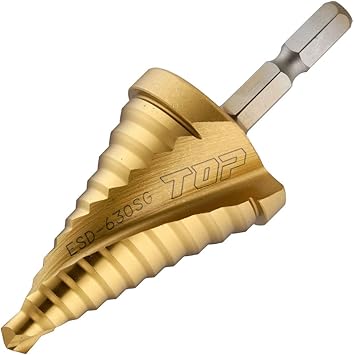 Amazon Co Jp トップ Top 六角シャンク スパイラルステップドリル 電動ドリル用 ゴールドタイプ 金属 金工 Esd630sg Diy 工具 ガーデン