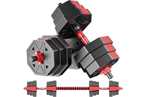TOTOZAKUL Adjustable Weights Dumbbells Set, 20/30/40/60/80lbs Non-Rolling Adjustable Dumbbell Set, Free Weights Dumbbells Set Hexagon, Weights Set for Home Gym