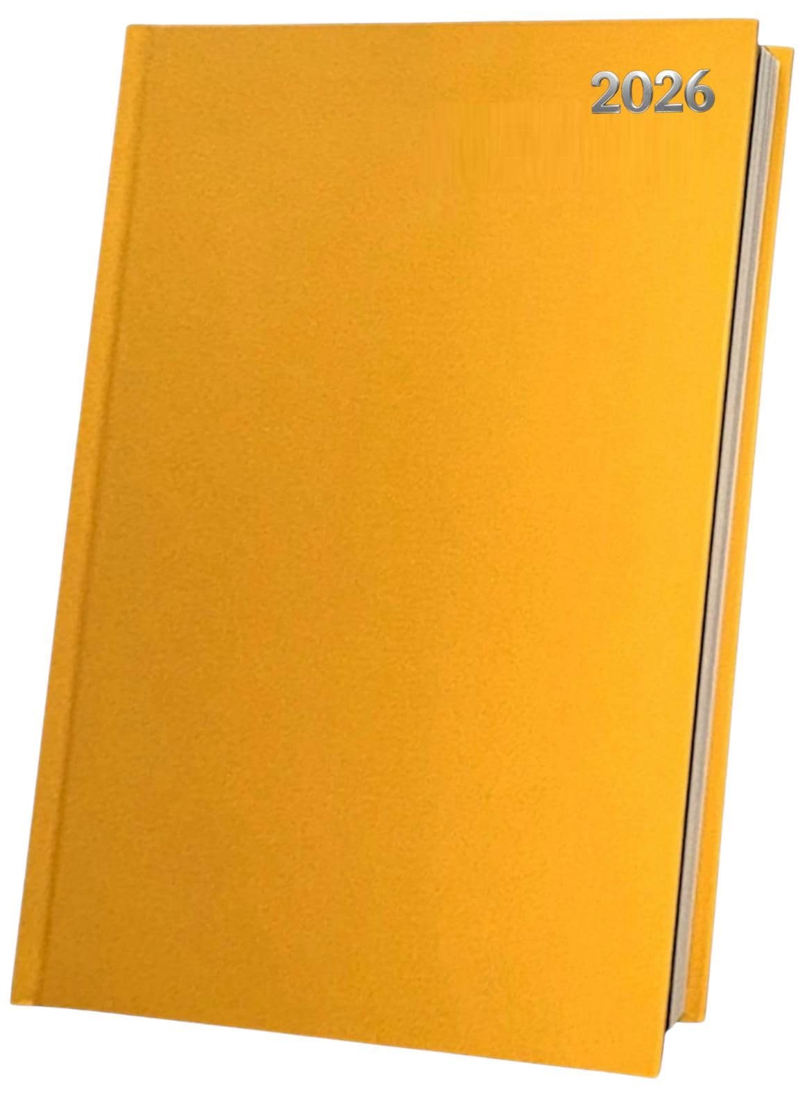 2026 Diary A4/A5/A6 Pastel Colour Fashion Week to View, Day A Page Desk Diary (Yellow, A4 Day A Page) — image 1