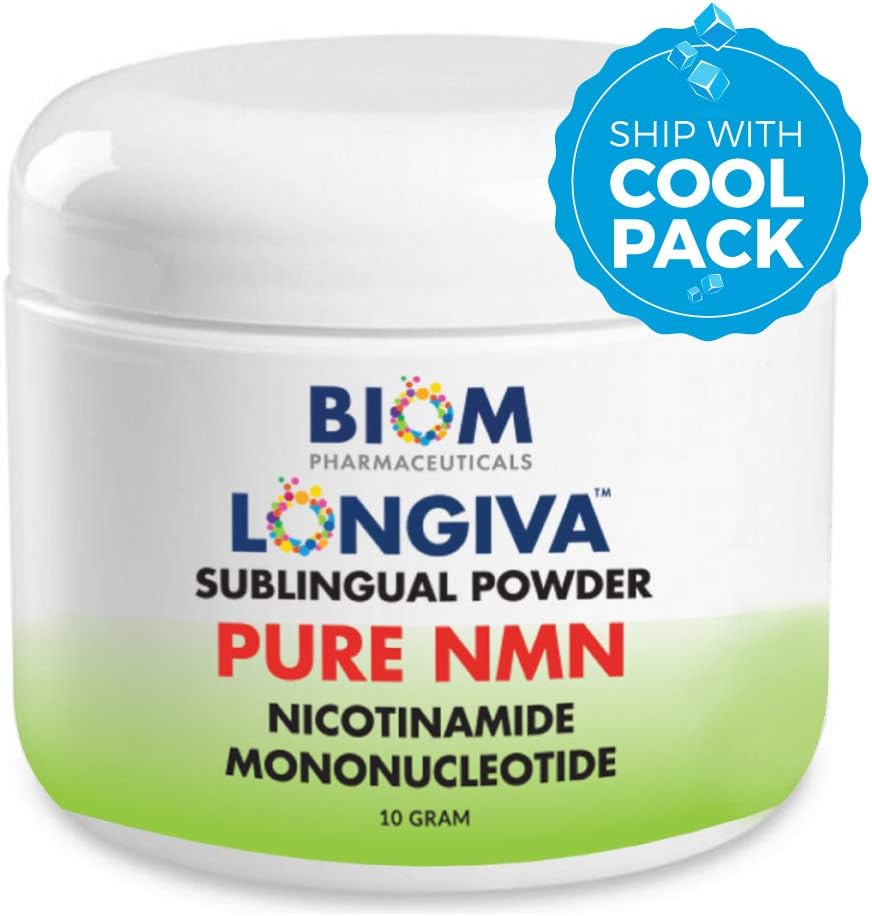 Biom NMN Sublingual Powder. Advanced Nanotized Nicotinamide Mononucleotide, Mitochondrial Regeneration, Sirtuin Activation, Cellular Energy