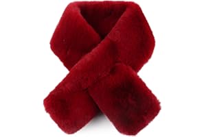 Yvnehcn Women Fur Collar Scarf Winter Faux Fur Scarves for Women Cold Weather Lady Neck Warmer