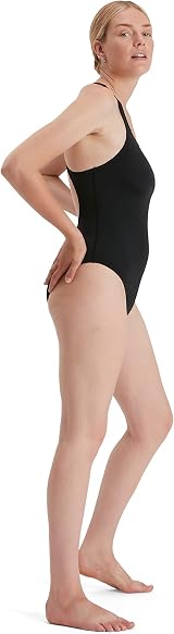 Speedo Women's Eco Endurance+ Medalist Swimsuit Black view 2