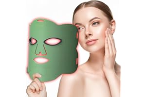 Hottoerak Red Light Therapy for Face, Portable Face Red Light Therapy with Power Bank, Soft Red Light Face Mask for Office and Home Use