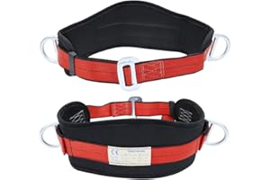 X XBEN Portable Safety Belt Kit, With Hip Pad and 2 D Rings, safety Climbing Harness