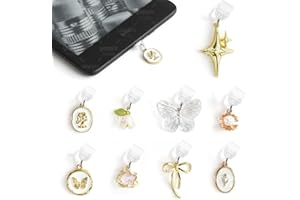 YOPPIX 9PCS Charms for Kindle, Dust Plug Charm Compatible with Type C Charging Port, Gift for Book Lover Readers Men Women Teachers Students, Accessories for Kindle