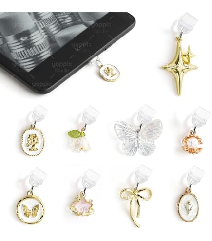 9 Stück USB-C Staubschutz-Charms Für Kindle & Handy – Bunte Silikonstecker Als Stylisches Accessoire