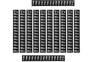 12 Pcs Digital Temperature Sticker Adhesive Thermometer Strip Aquarium Thermometer,Aquarium Thermometer Strips,Fish Tank Ther