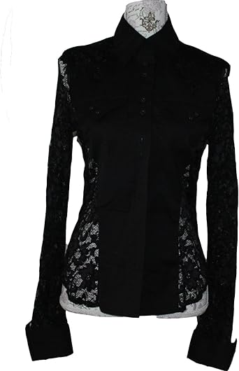 dressy black lace tops