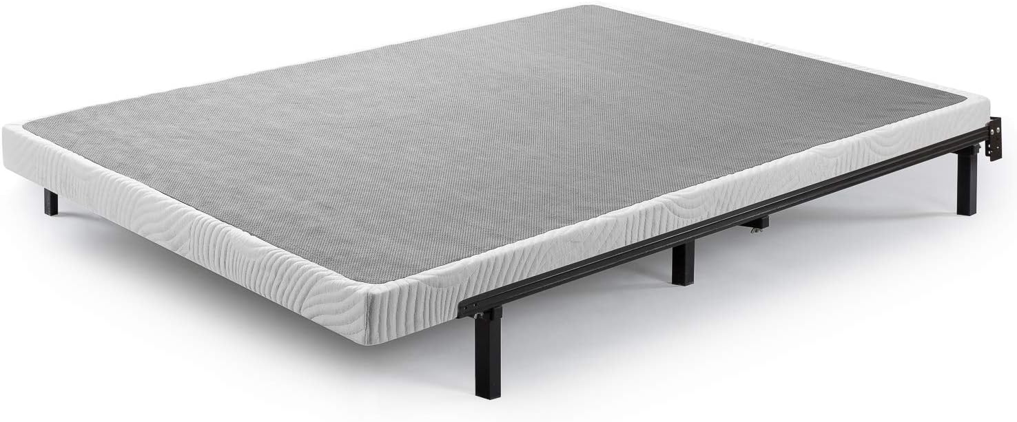 Zinus Victor 4 Inch Quick Lock Box Spring / Mattress Foundation / Built-to-Last Metal Structure / Low Profile / Easy Assembly, Queen: Furniture & Decor
