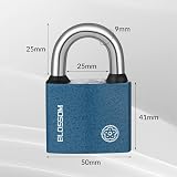 RosewineC Heavy Duty Padlock 50mm Iron Lock with 3 Keys Weatherproof Outdoor view 2