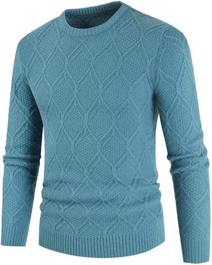 El suéter de Punto Casual del suéter de los Hombres, suéter del Jersey del Cuello Redondo de los