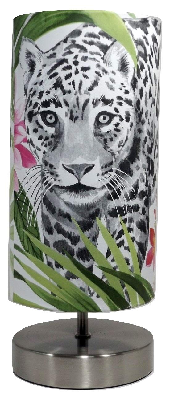 Jungle stand light table white leopard flowers