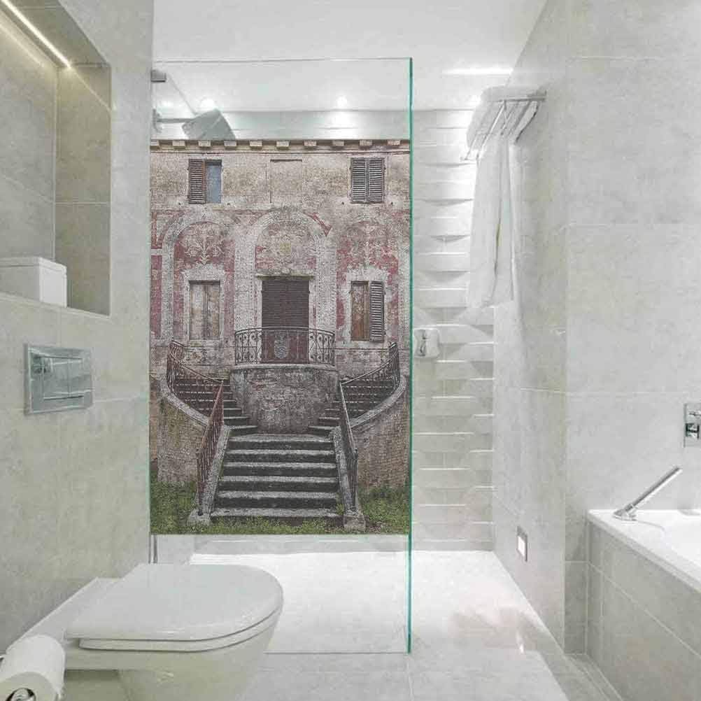 Película de vidrio esmerilado 3D estático para ventana, maceta medieval