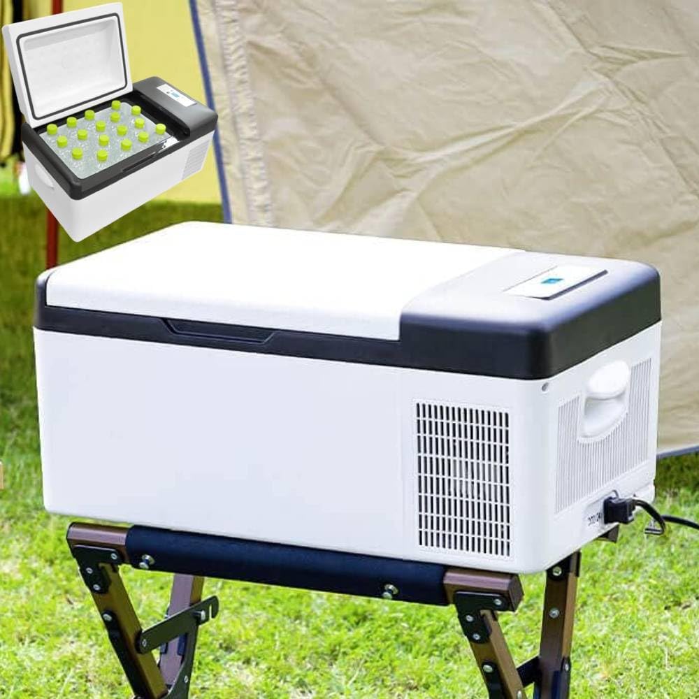 Bonarca 車載用 冷蔵冷凍庫 ポータブル冷蔵庫 冷蔵冷凍庫 15L -20℃～20℃まで温度設定可能 2WAY電源対応 アウトドアや緊急時の車中泊にも活躍 冷凍庫 ポータブル 冷蔵庫 車 小型 車中泊 持ち運び クーラーボックス商品画像