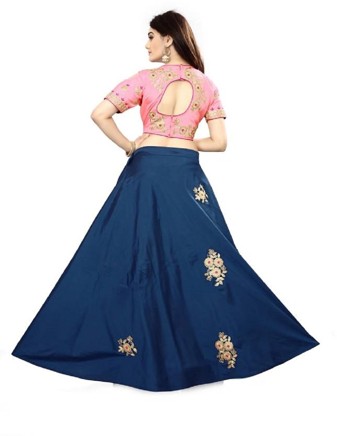 premiier collection women's silk red lehenga cholis(pr133_red_free size)