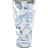 Tervis Traveler Hummingbird Sky Triple Insulated Tumbler Travel Cup Keeps Drinks Cold & Hot, 30oz, Stainless Steel