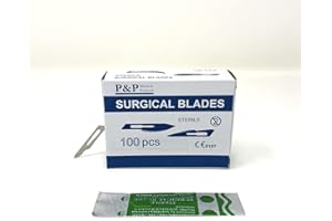 Disposable Surgical Scalpel Blades Sterile High Grade Carbon Steel 2.1% 10xx Individually Foil Wrapped by P&P MEDICAL SURGICAL Size 15 Box of 100