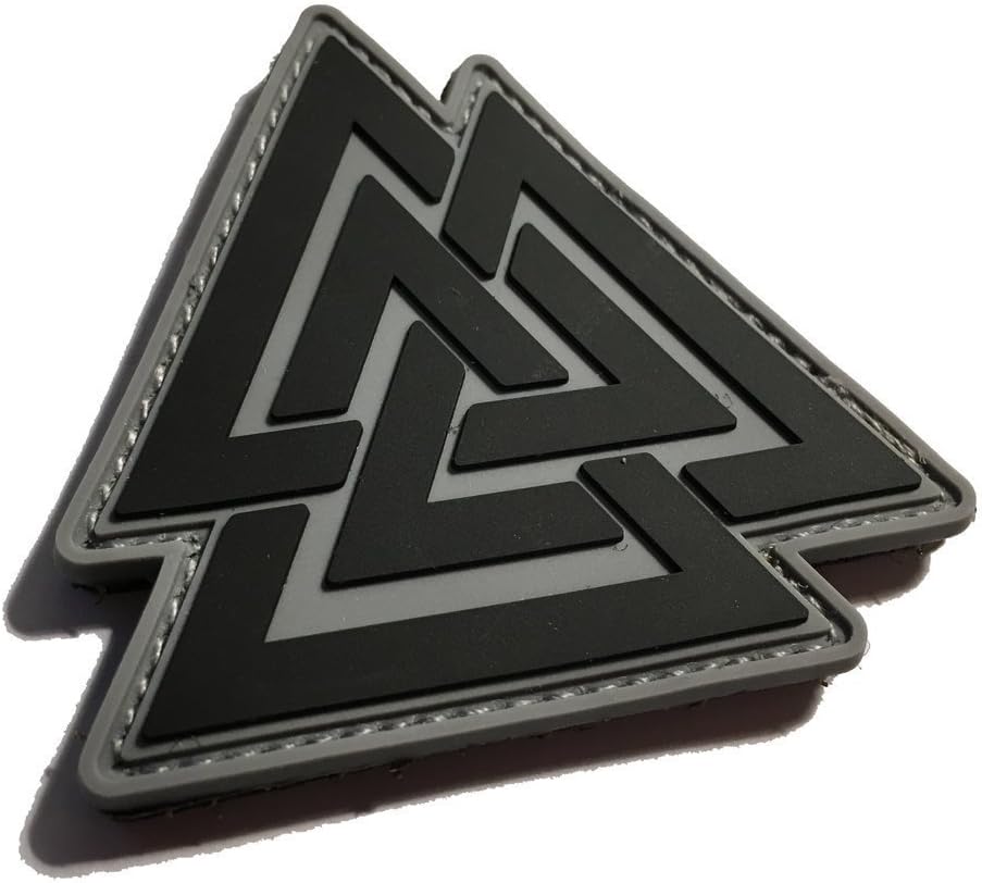 The Viking Odin Symbol Valknut Unicursal Design 3x3" Ancient Valhalla PVC Morale Patch (Empire Tactical)