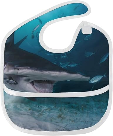 Reise Baby Lätzchen Hammerhai Schwimmen unter den Tauchern Geöffnete