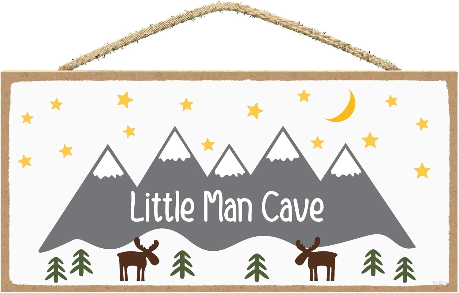 Nursery Decor for Boys - Baby Boy Nursery Decor - Toddler Boy Room Decor - Boy Nursery Wall Decor - Little Man Cave Sign 5 x 10 inches (Horizontal): Kitchen & Dining