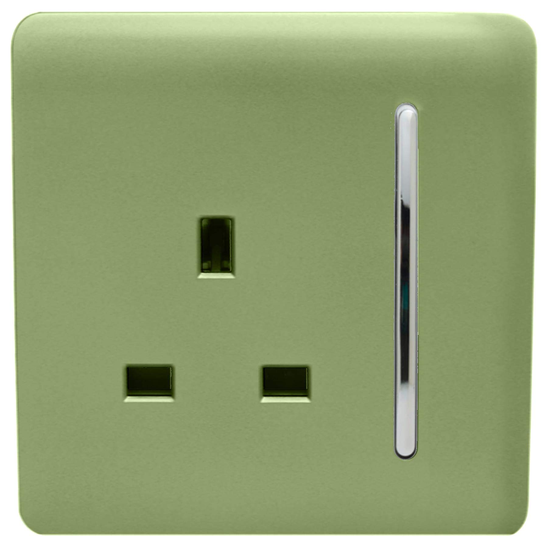 Trendi 1 Gang Artistic Modern Glossy 13 Amp Switched Tactile Plug Socket
