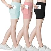B&GCozy 3 Pack Girls Volleyball Shorts with Pockets Athletic Gymnastics Cheer Shorts