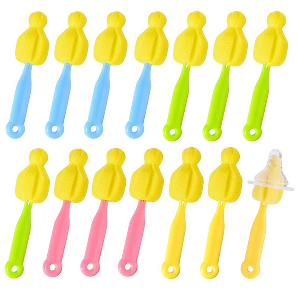 Photo 1 of PayPie 14 Pack Bottle Nipple Cleaner Sponge Brush for Standard Nipples Scrubber