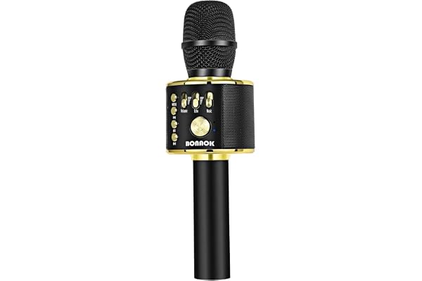BONAOK Wireless Bluetooth Karaoke Microphone,3-in-1 Portable Handheld Karaoke Mic Speaker Machine Home Party Birthday for All