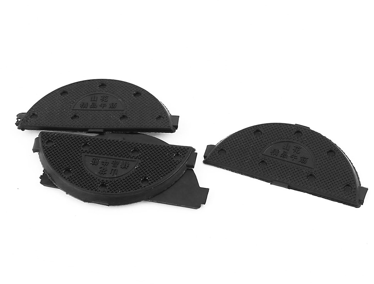 sourcing map Rubber Antislip Shoes Sole Heel Guard Plate Repair Taps 2 Pairs Black