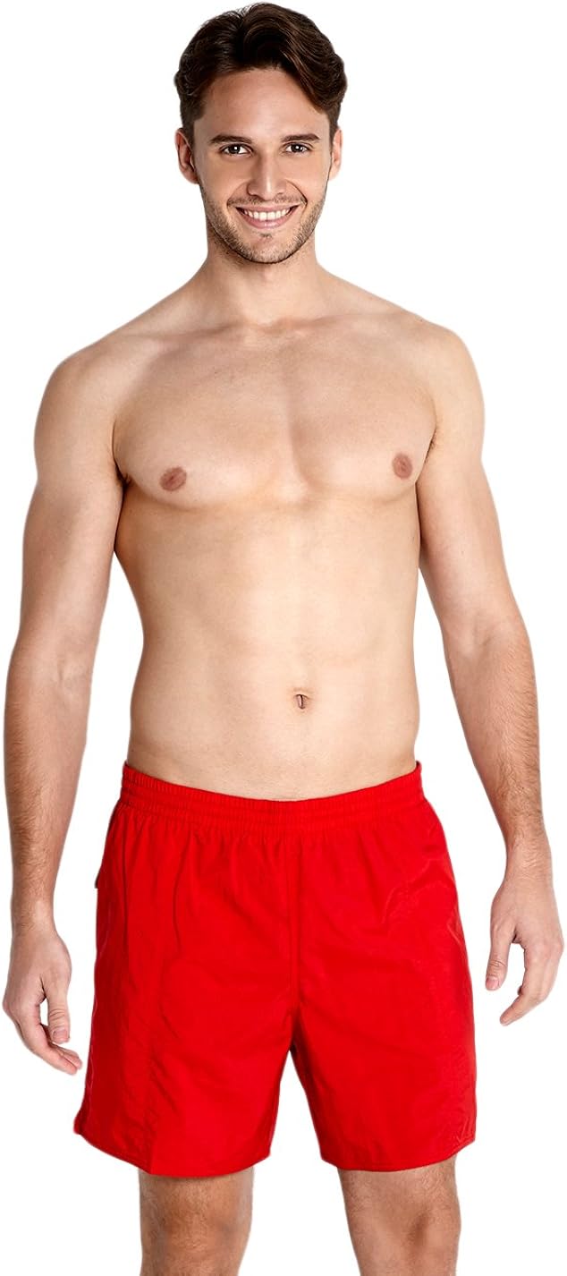 Speedo Solid Leisure Men's Swim Shorts, Fed Red Amazon.ca Sports