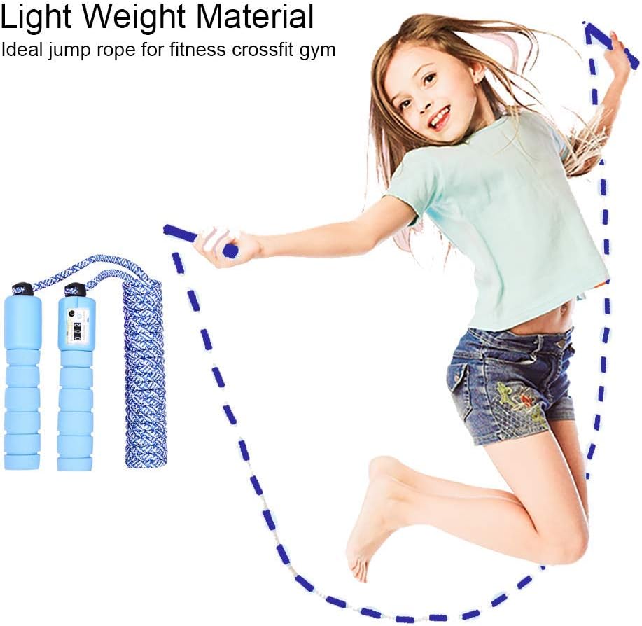 Adjustable Skipping Rope with Counter,Adjustable Kids Skipping Rope Jump Speed Rope for Boys Girls,Speed Jump Rope for Calories Burning,Children Jump Rope with Counter,Home Fitness&Exercise - Image 3