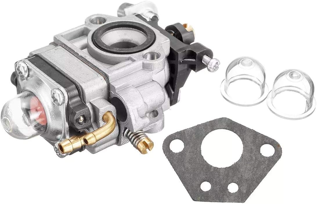 Gkjhkjhty Carburetor Carb With Gasket Bulb Fit For 43cc 47cc 49cc 50cc 2 Stroke Pocket Bike Scooter MAKITA DBC260L Brushcutter Petrol Engine Engine Parts