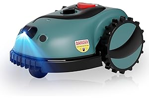 ACFARM V200 Perimeter Wire Free Robotic Lawn Mower, Mows Up to 37% Slope, 3D Obstacle Avoidance Robotic Lawnmower, Low Noise