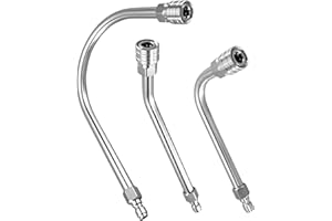 3Pcs Pressure Washer Extension Wand Fit for Power Washer, 30° 90°120° Curved Rod Gutter Cleaner Attachment with 1/4" Quick Co