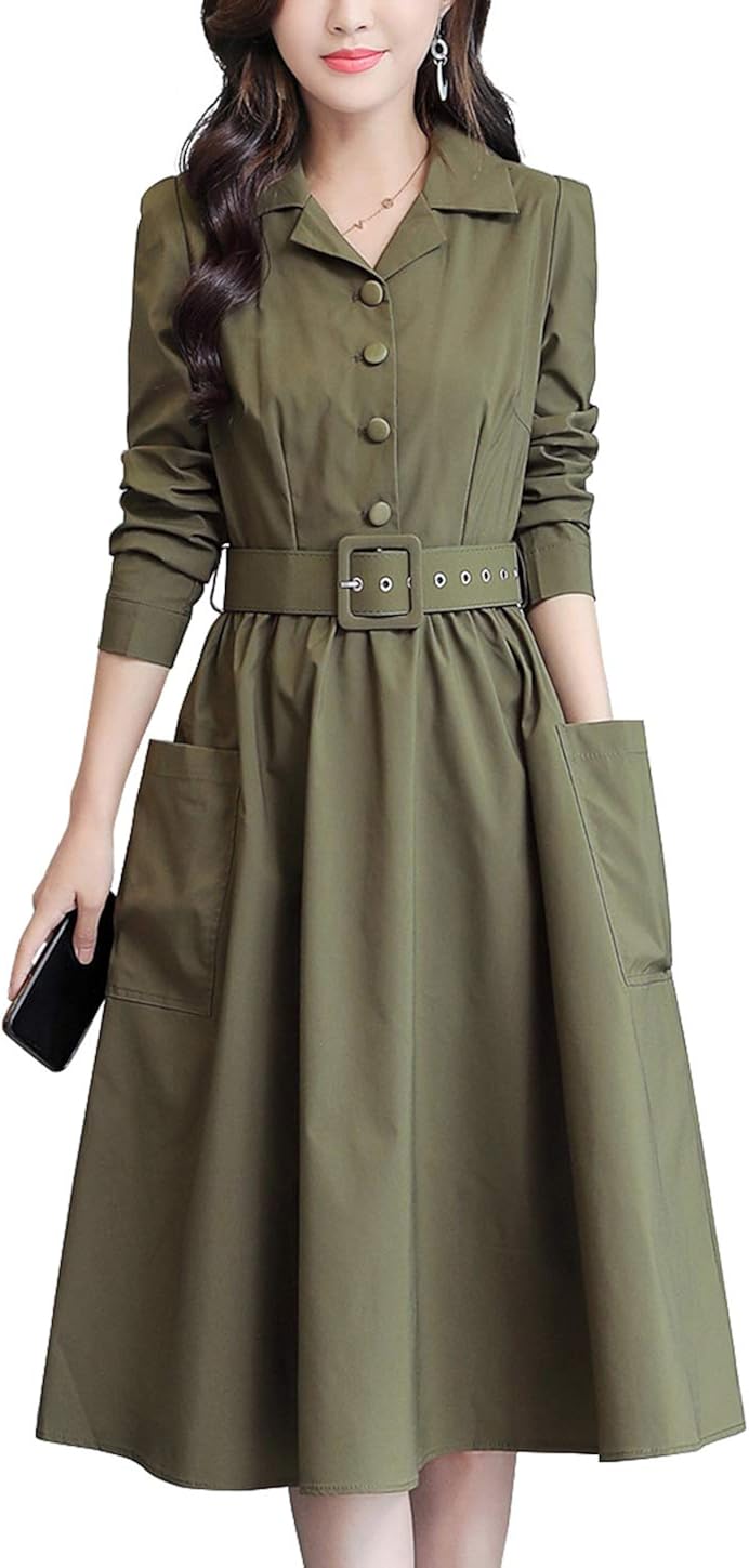 fit flare shirt dress