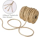 Tenn Well 5mm Thick Jute Twine String 30m Natural Garden Rope Brown view 2