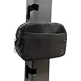 Magnetic Crossbody Gym Bag, Travel Fanny Pack, Belt Bag | Small Black Sling for Men and Women, Anti-Theft Shoulder Pouch with Magnetic Attachment | Keep Your Items Elevated from the Dirty Gym Floor