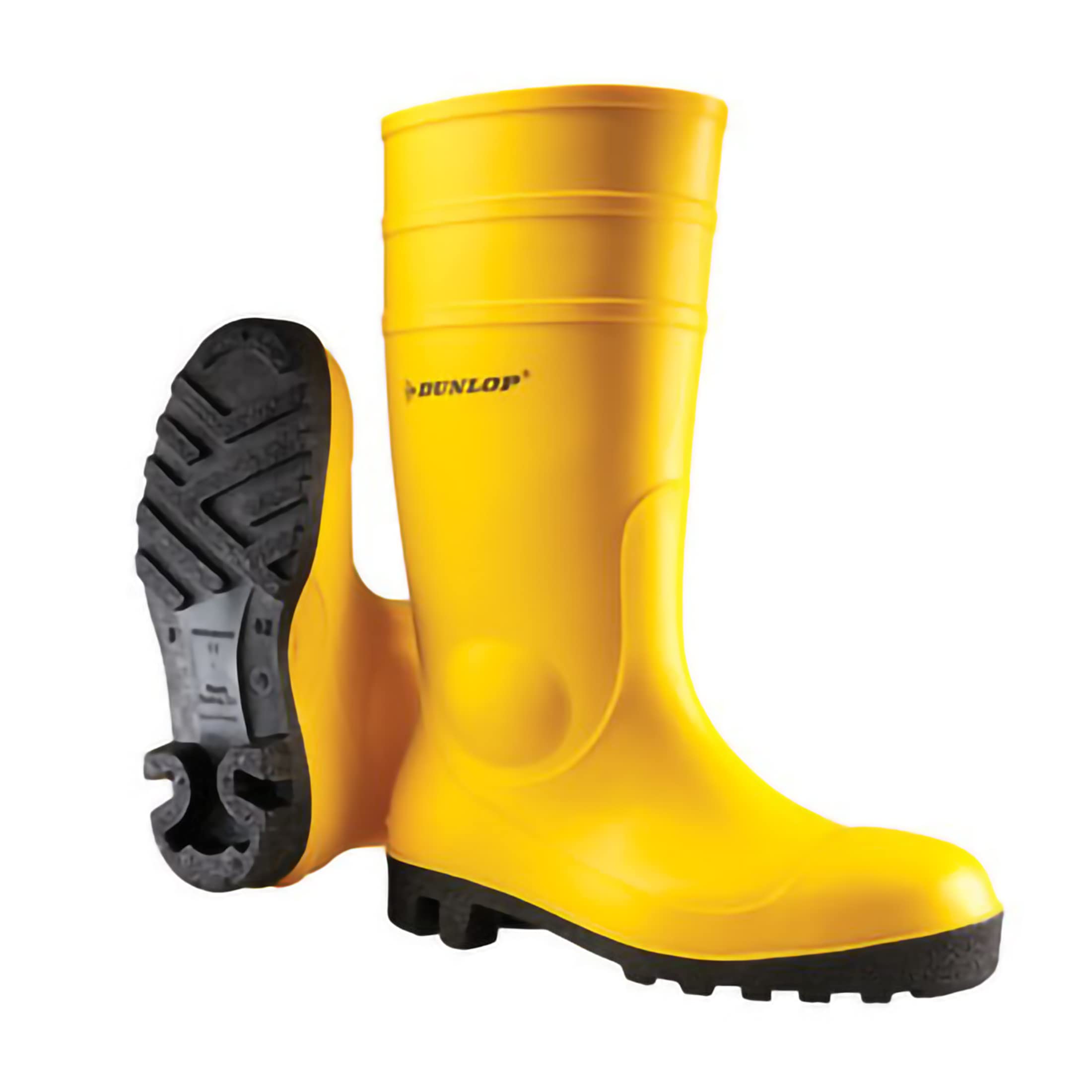 DUNLOP Protomastor - Unisex Knee High Full Safety Waterproof Work Boots, Yellow, S5 Rated Antistatic and Slip-Resistant PVC Wellies with Steel Toecap for Outdoor and Farm Work - EU39, UK6