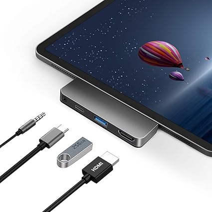 Usb C Hub Adapter For Ipad Pro Accessories 2018 2020 Amazon Co Uk Electronics