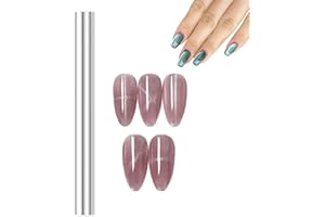 CHIPLESIER 3D Cat Eye Magnet for Nails, Double-head Nail Polish Magnet Stick, Super Long Cylindrical Nail Magnet Tool for for Cat Eye Gel Nail Polish, Nail Magnet Pens for DIY Salon, Studio or Home