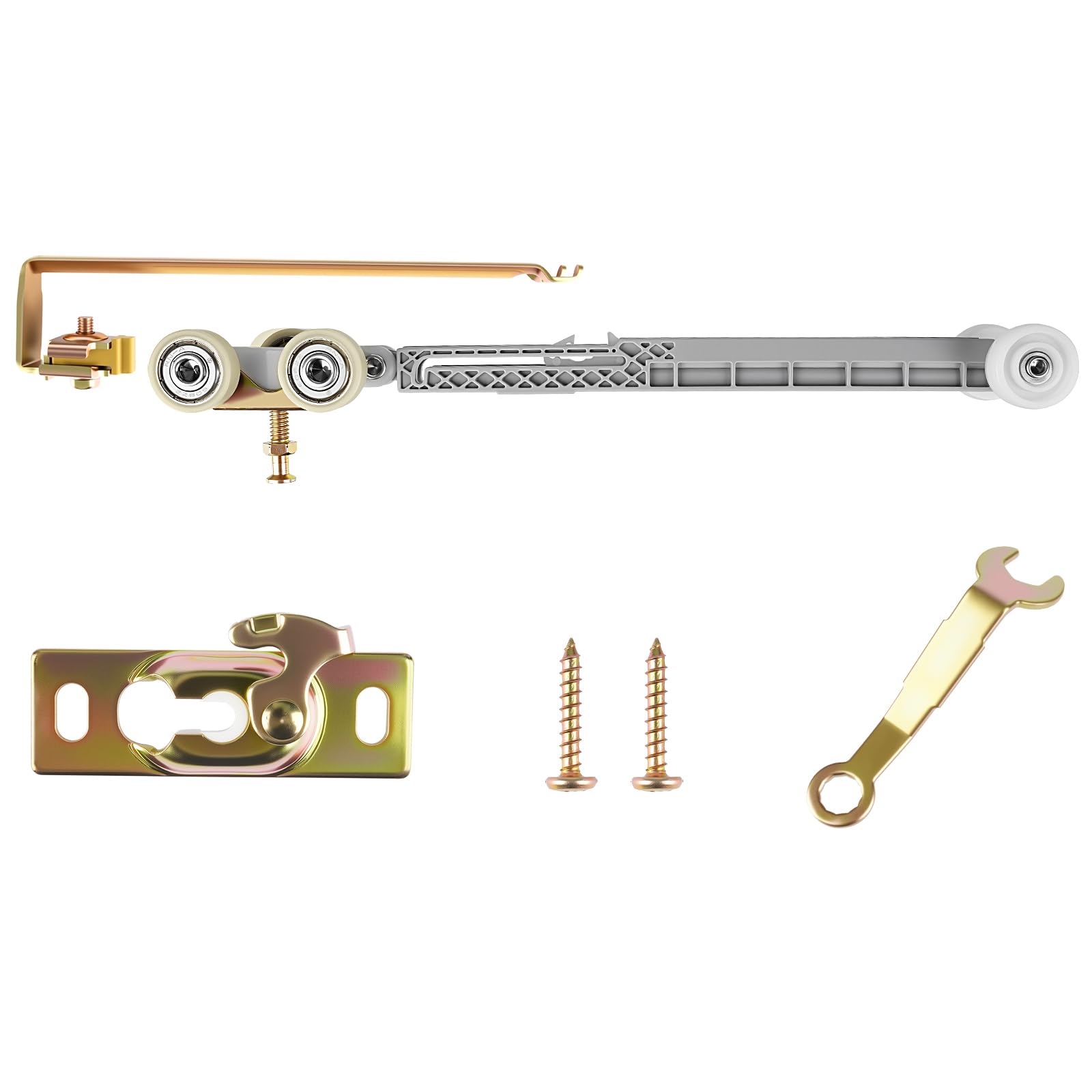 Photo 1 of Pocket Door Soft Close Top Hanger Assemblies Fit for Johnson P/N #1060 & #1062, Sliding Door Roller Works with 100, 134F, 138F, 2610F Series Track, 1" Nylon Ball Bearing Tri-Wheel, Bi-Direction (1PC)