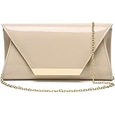 Patent Leather Envelope Clutch Womens Evening Handbag Stylish Shoulder Bag Purse for Christmas Wedding Party Prom