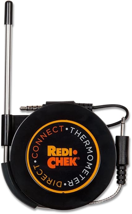 Redi Chek Direct Connect Kuchenthermometer Kompatibel Mit Ios Und Android Smartphone Und Tablets App Aus App Store Oder Google Play Herunterladen Schwarz Amazon De Garten