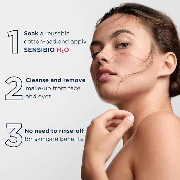 BIODERMA SENSIBIO H2O MICELLAR WATER, MAKEUP REMOVER CLEANSER, GENTLE FOR SKIN, FRAGRANCE-FREE & ALCOHOL-FREE, GENTLE FACE CLEANSER FOR SENSITIVE SKIN, 8.4 FL OZ