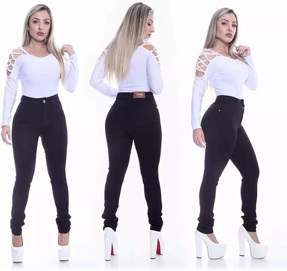 calças skinnies feminina preta