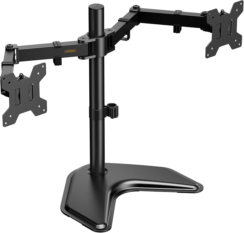 VonHaus Dual Monitor Stand 13-32 inch Full Motion VESA 75x75 100x100