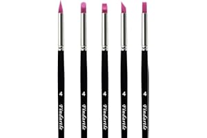 Findartle Silicone Clay Sculpting Tool, 5 pcs Silicone Paint Brush for Sculpture, Pottery, Nail Art, DIY Handicraft, Rock,Oil